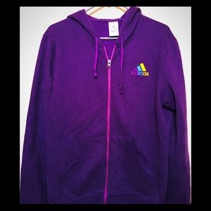 Ladies 3 striped zippered hoodie